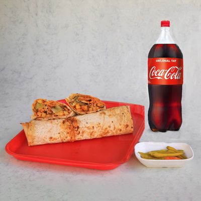 10'lu Kaşarlı Tavuk Döner Dürüm Menü