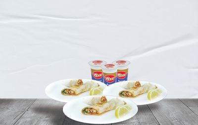 3'lü Tavuk Tantuni Dürüm Menü