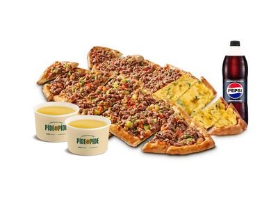 Dilediğin 2'li Pide & Çorba Menü