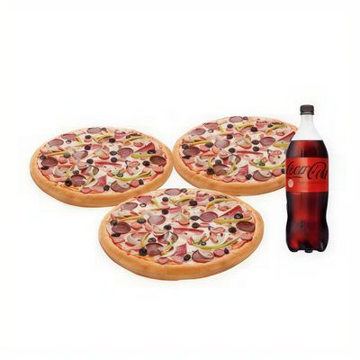 Ekonomik 3'lü Orta Boy Pizza Menü