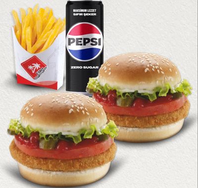 2'li Tavuk Burger Menü