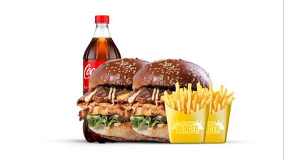 2'li Cheddar Chicken Burger Menü