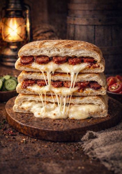 Sucuklu Kaşarlı Tost