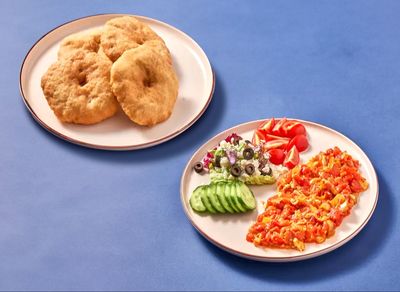 5'li Sade Pişi & Menemen Kahvaltı Tabağı