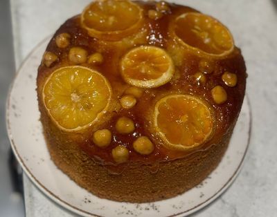 Portakallı Yuvarlak Kek (6 Kişilik)