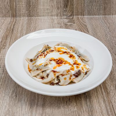 Yeşil Mercimekli Mantı (Etsiz)