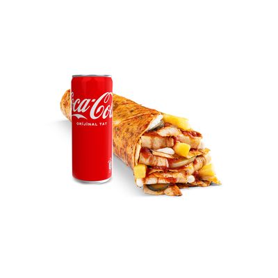 Large Tavuk Döner Dürüm Menü Fırsatı