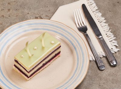 Blueberry Lime  Mousse Cake