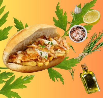 Soslu Tavuk Döner Sandviç