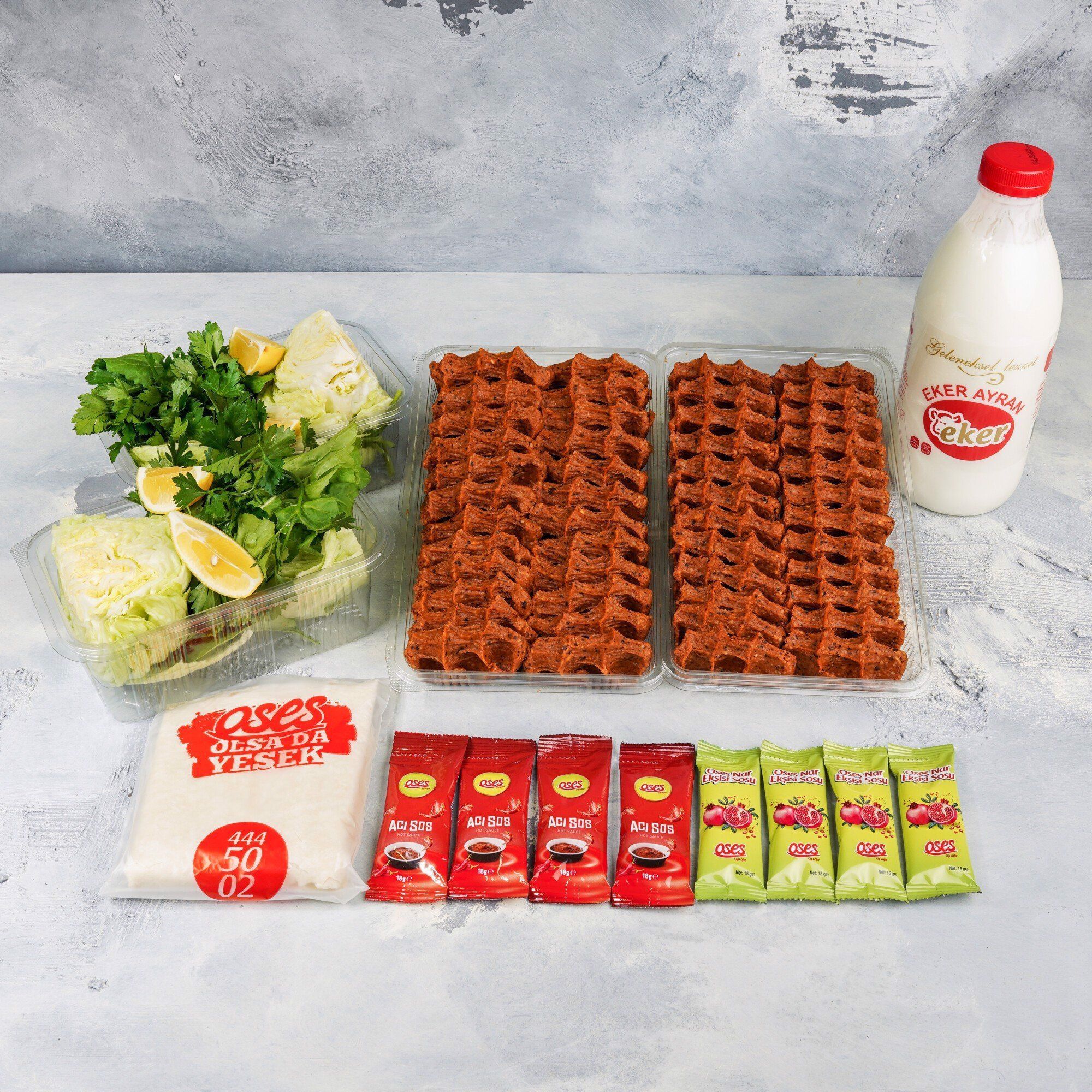 Çiğ Köfte (900 gr.) & Litrelik İçecek Menü