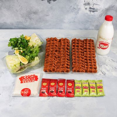 Çiğ Köfte (900 gr.) & Litrelik İçecek Menü