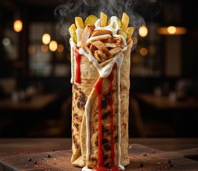 Kaşarlı Tavuk Döner Dürüm