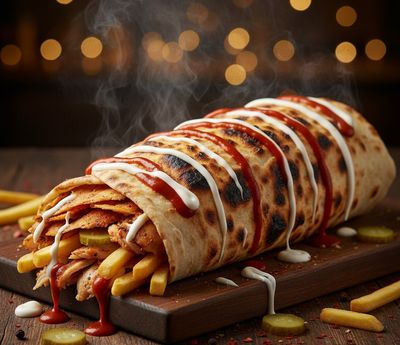 Çift Lavaş Tavuk Döner Dürüm