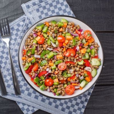 Tavuk Beluga Mercimek Salatası