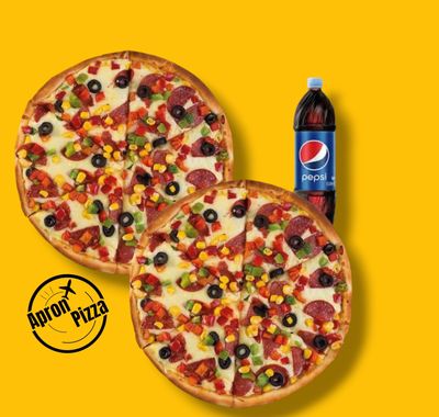 2'li Karışık Pizza (Büyük Boy) Menü