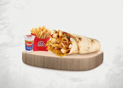 Bomba Tavuk Döner Dürüm Menü (150 gr.)