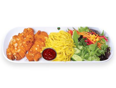 Tavuk Schnitzel & Makarna