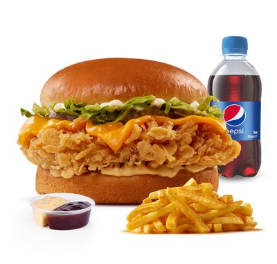 Cheese Chicken Burger Menü