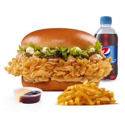 Fireboom Chicken Burger Menü