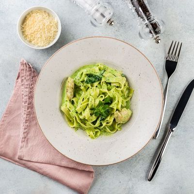 Pesto Soslu Tagliatelle - Tagliatelle with Pesto Sauce