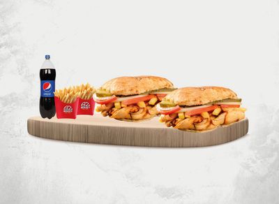 2'li Tombik Ekmek Arası Tavuk Döner Menü