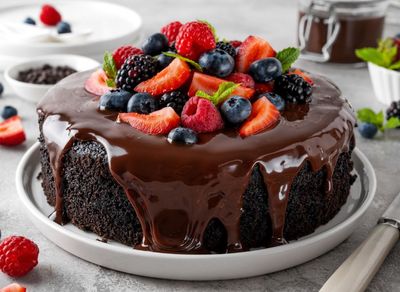 Çikolatalı Muzlu Yaş Pasta (No.1) (8-10 Kişilik)