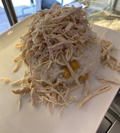 Çift Kat Tavuklu Pilav