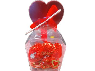 Şeffaf Kalpli Çikolata