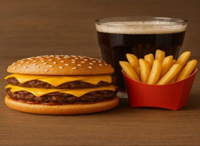 Rabasso Double Cheeseburger Burger Menü