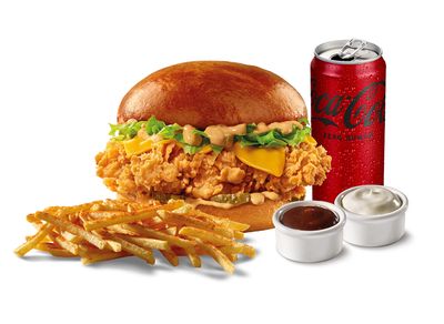 Cajun Chessy Burger Menü