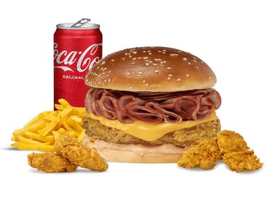 Smoked Burger + 2'li Chicken Tenders Menü 2'li Kanat Menü