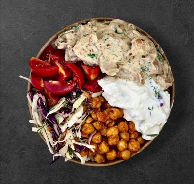 Sarımsaklı Maydanozlu Kremalı Tavuklu Bowl