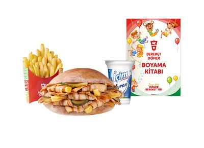 Boyama Kitabı Hediyeli Çocuk Menüsü

