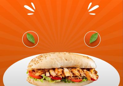 Soslu Tavuk But Döner Sandviç Ekmek