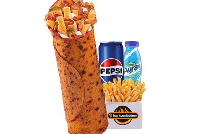 Sossuz Tavuk Döner Dürüm (Large) Menü