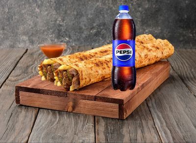 2'li Et Döner Dürüm (XL) (46 cm.) Menü