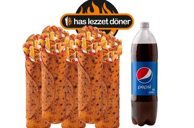 5'li Tavuk Döner Dürüm (Large) Menü