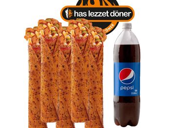 5'li Tavuk Döner Dürüm (XL) (46 cm.) Menü
