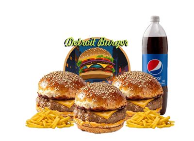 Cheese Burger Menü (3 Kişilik)