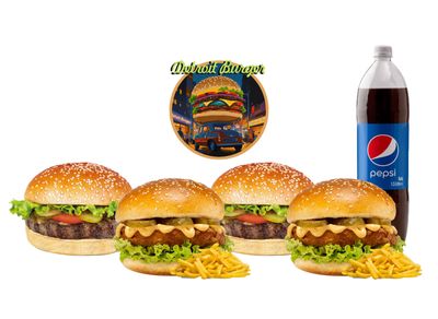 Mix Burger Menü (4 Kişilik)