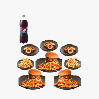 3'lü Et Burger Menü