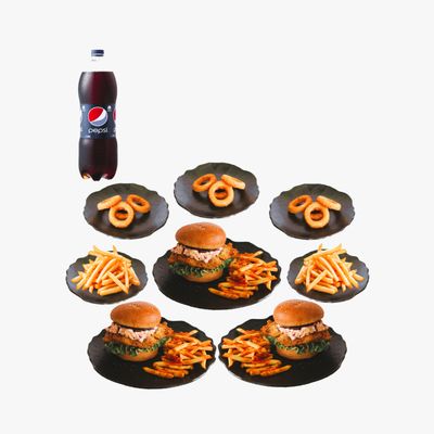 3'lü Tavuk Burger Menü