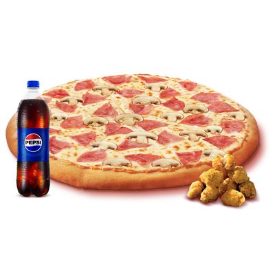 Orta Boy Pizza + Seçili Yan Ürün + İçecek (1 L.)