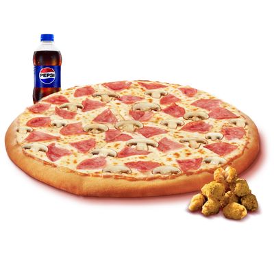 Orta Boy Pizza + Seçili Yan Ürün + İçecek (33 cl.)