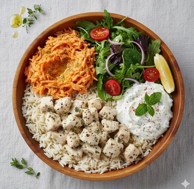 Dağ Kekikli Kremalı Tavuklu Bowl
