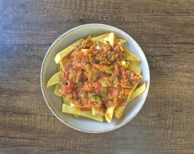 Domates Soslu Patates Kızartması