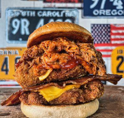 Rey's Anatolian Chicken Burger