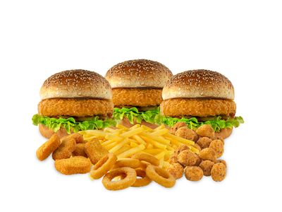 Triple Chicken Burger Menü