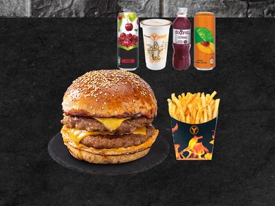 Burger (Çift Köfte) Patatesli Menü