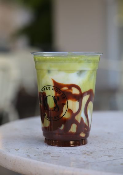 Dulce de Leche Iced Matcha Latte